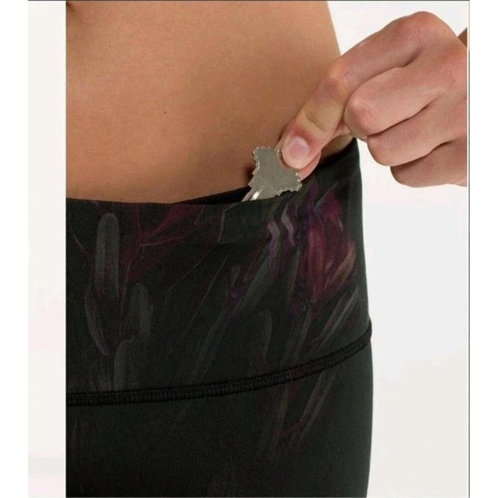 Lululemon Leggins Womens Sz 6 Wunder Under Midnight Iris Multi Black Gym Yoga - Picture 5 of 9